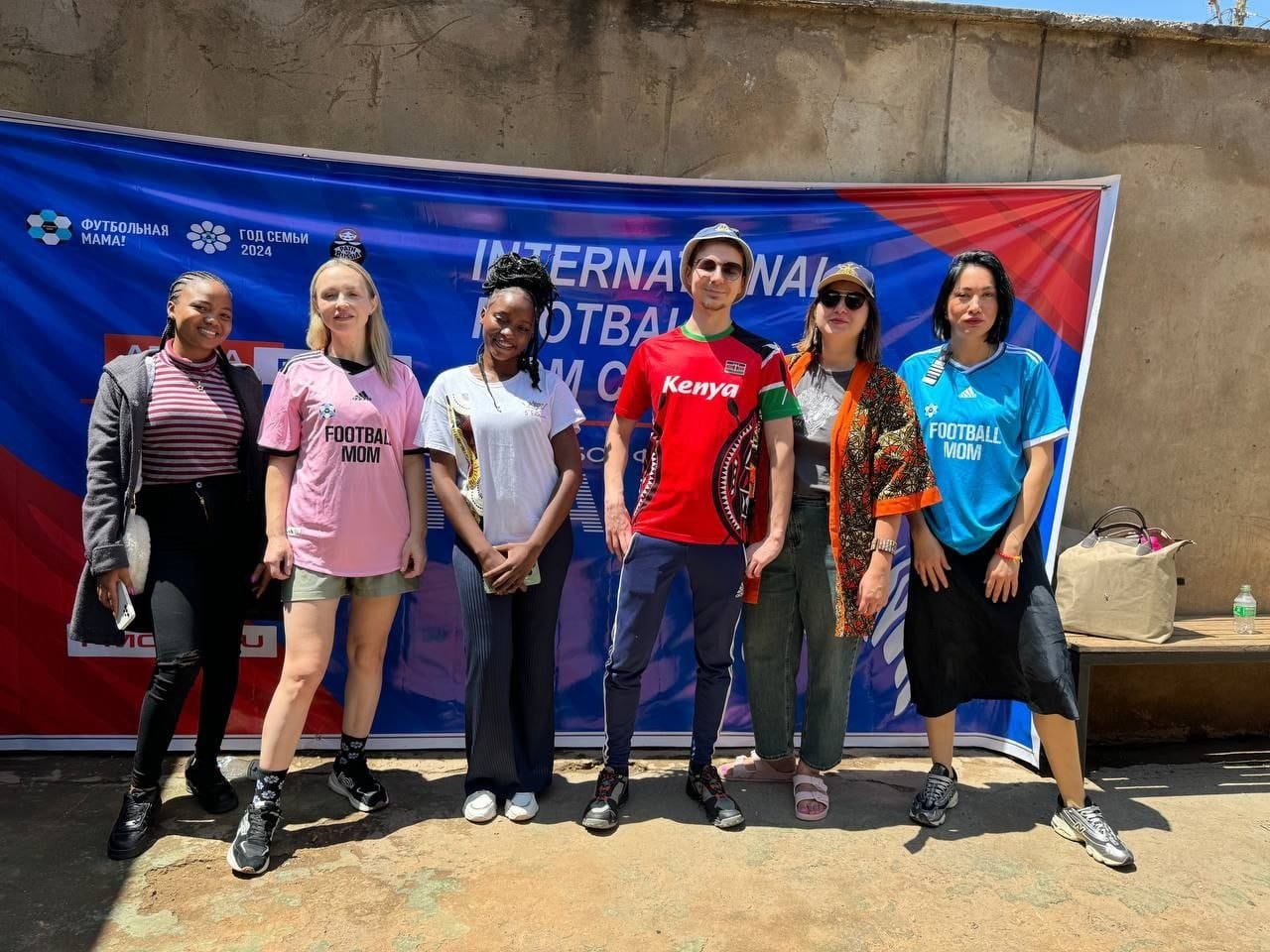 Moms from Russia and Kenya play friendly football match in Nairobi