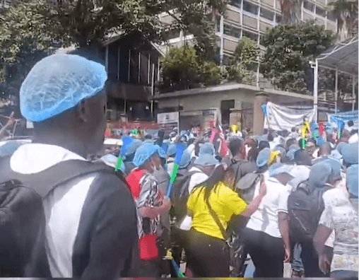 UHC workers protest over unpaid gratuities