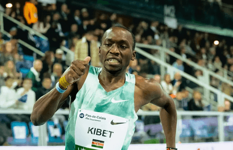 Noah Kibet sprinting to meet 1:44.50 Tokyo entry mark