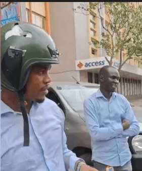 Tear gas canister smashes journalist's helmet