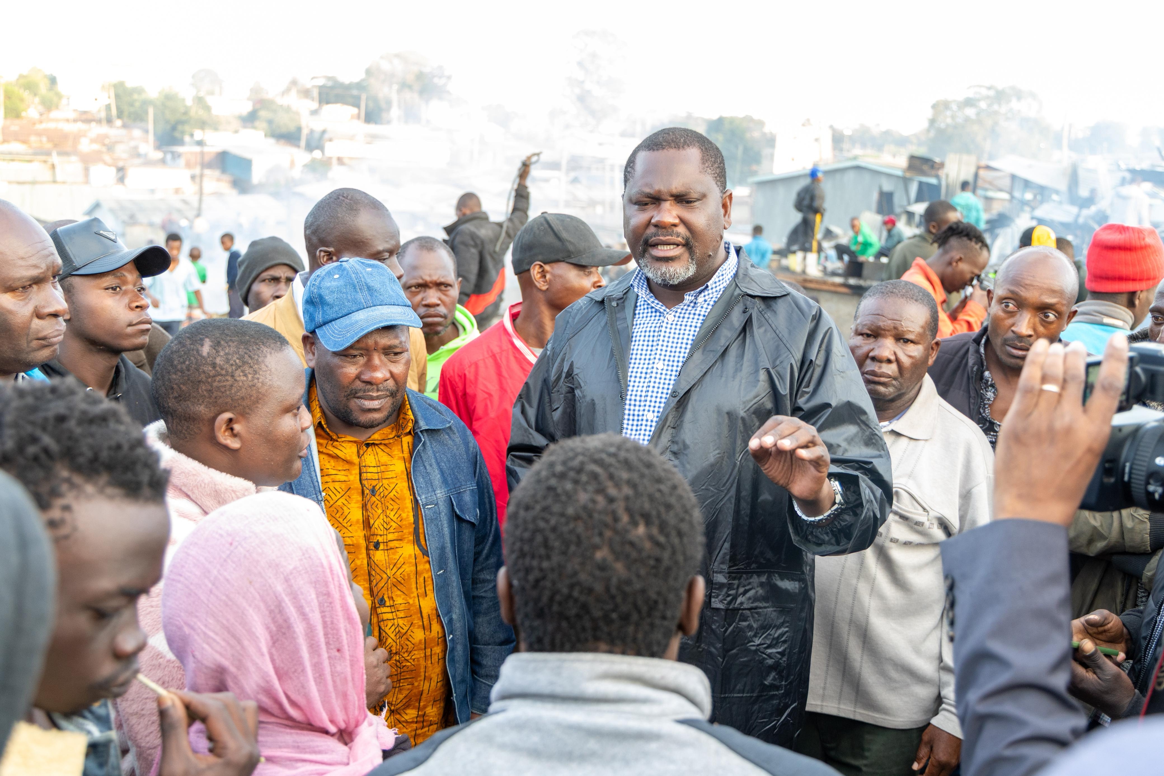 CS Ruku visits Kibra fire victims, pledges state support