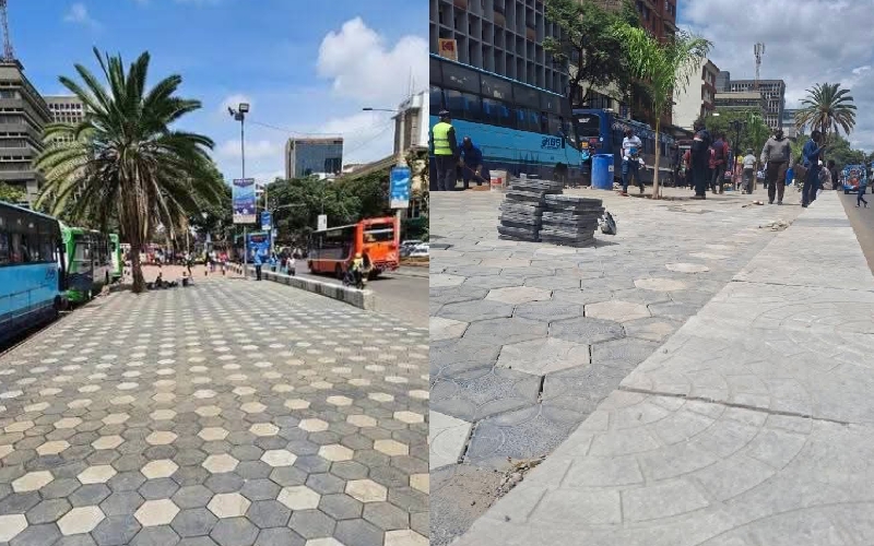 Walkway installation heightens in Nairobi CBD