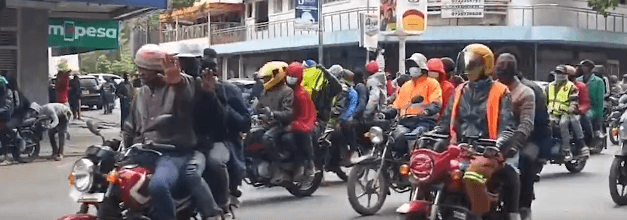 Men on motorbike storm CBD to counter protests