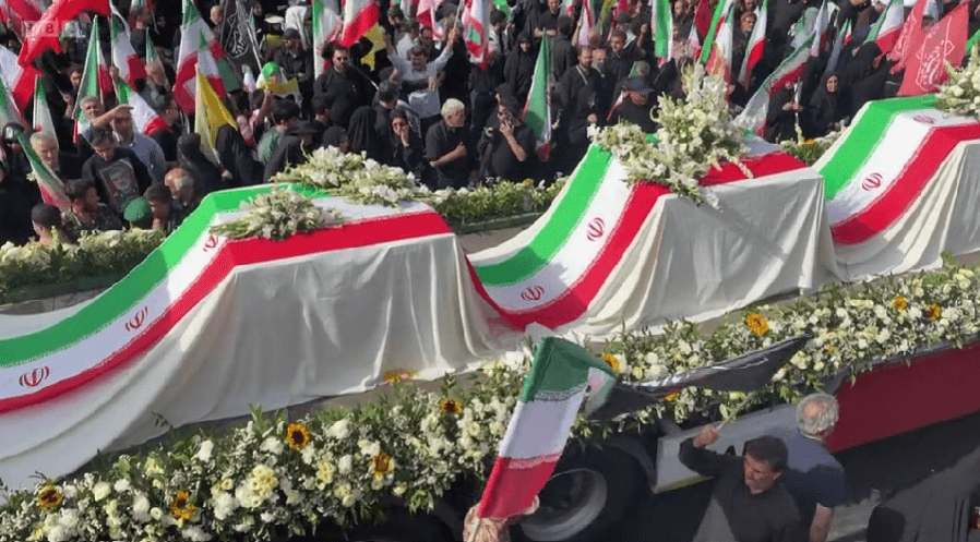Iran holds funeral for military leaders killed by Israel