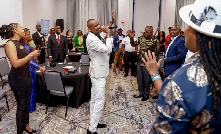 Samidoh performs for Gachagua, Karua in US