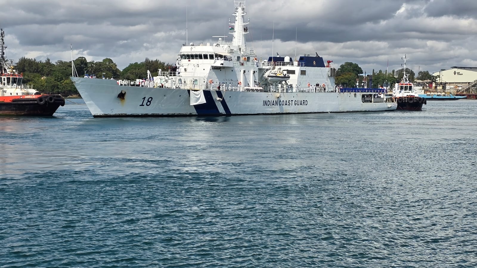 India's Coast Guard ship docks in Mombasa