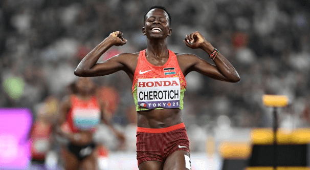 Cherotich storms to steeplechase gold in Tokyo