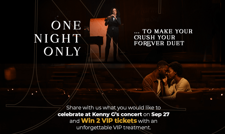 Ticket giveaway: Win 2 Gold tickets to Kenny G's one night only concert