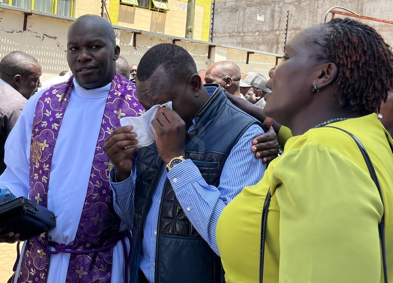 MP Sudi weeps after viewing aunt’s body in Eldoret