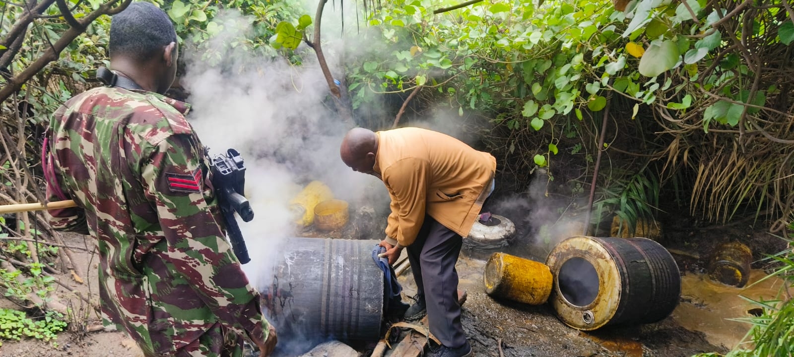 NACADA nets thousands of litres of illicit brew in Kericho raid