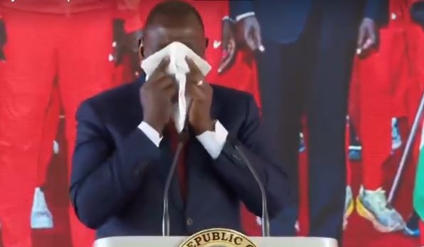 Ruto gets emotional welcoming athletes home