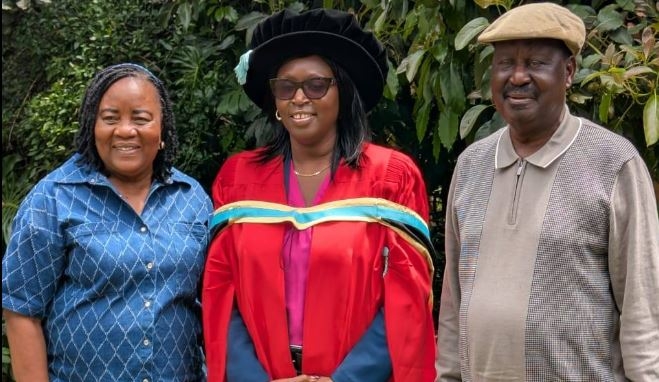 Raila congratulates sister Balozi Odinga for earning PhD