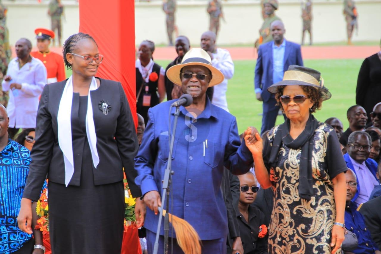 Oburu tickles mourners as he introduces wives