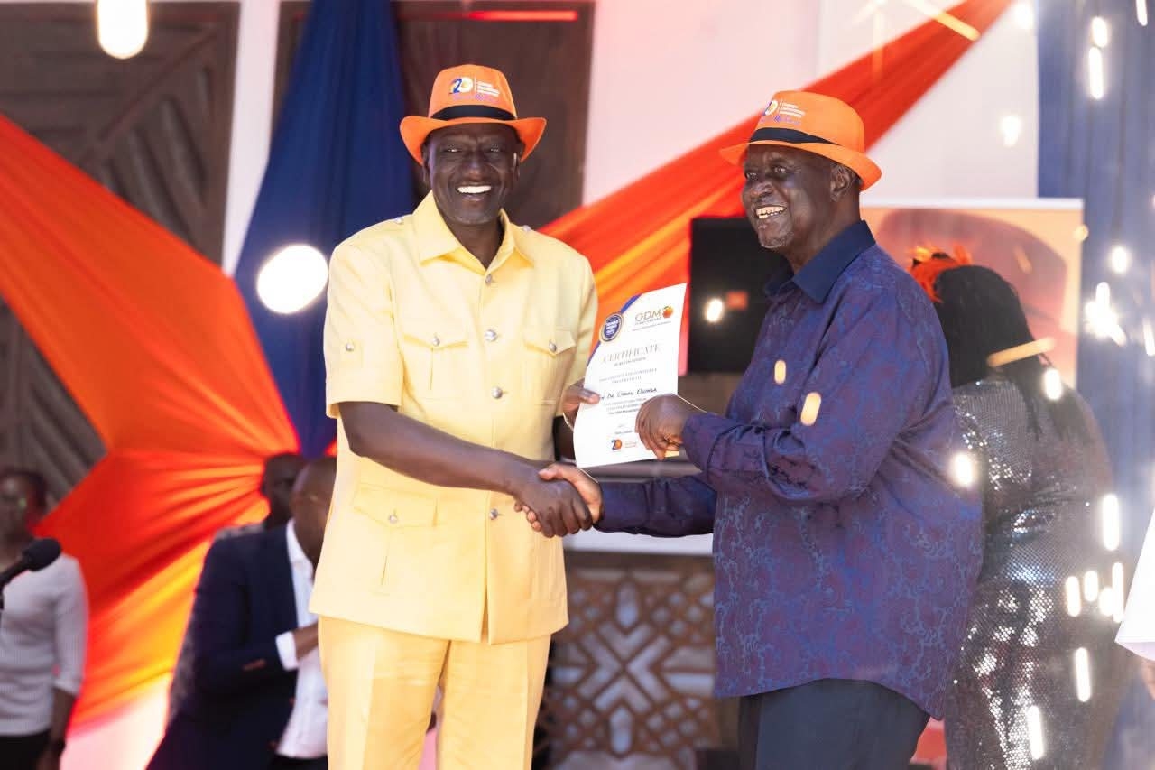 Ruto awarded as ODM celebrates its founding members