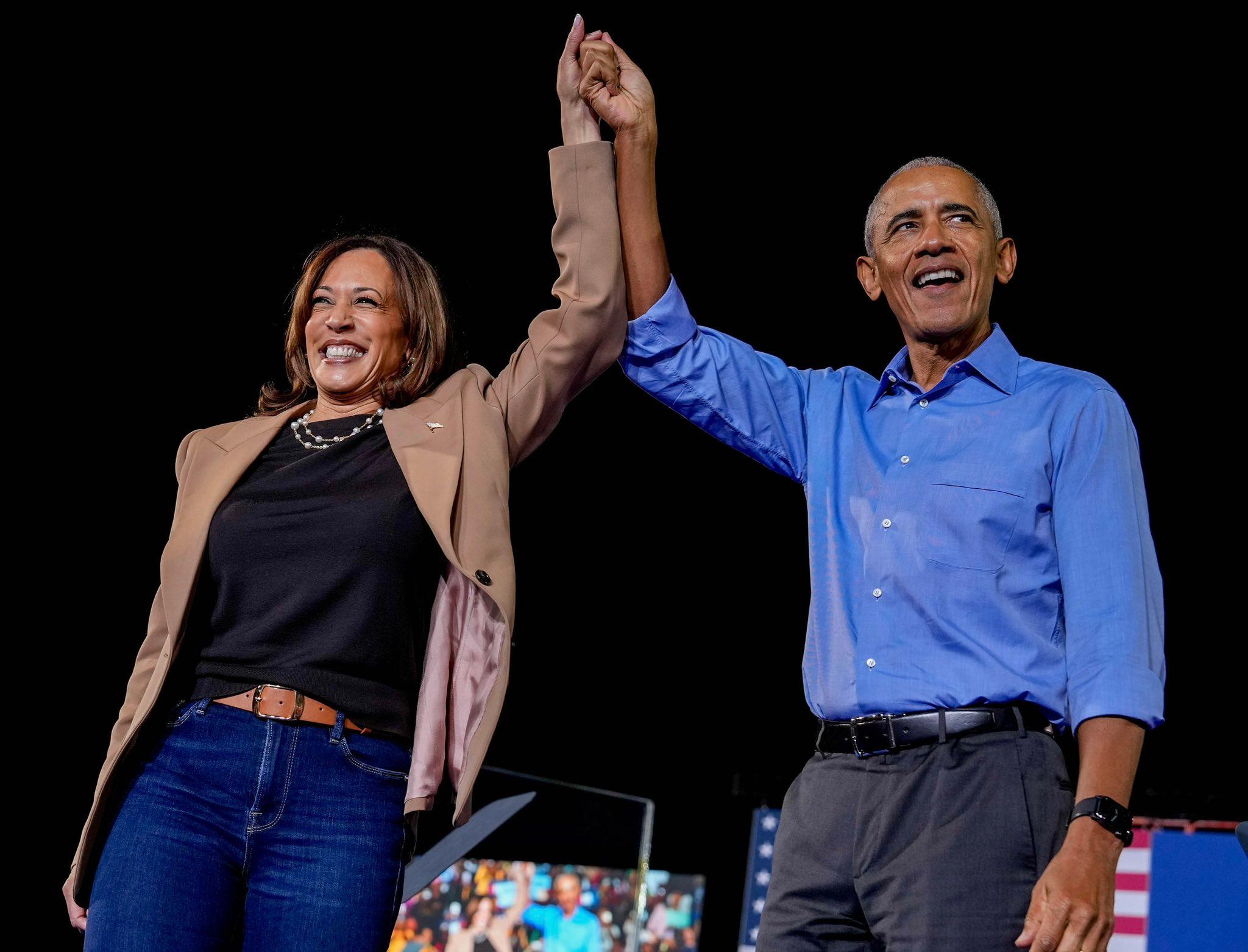 We’re proud of you! Obamas to Kamala after Trump victory