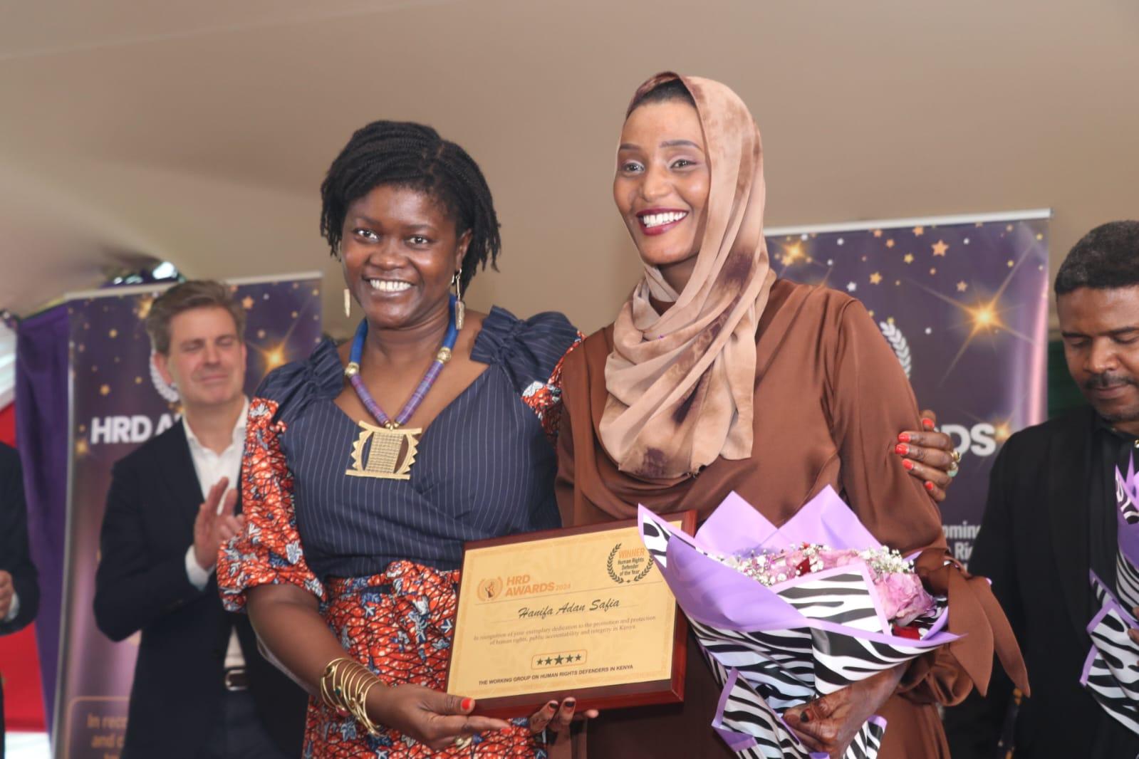 Hanifa, Mwangi feted with rights defenders award