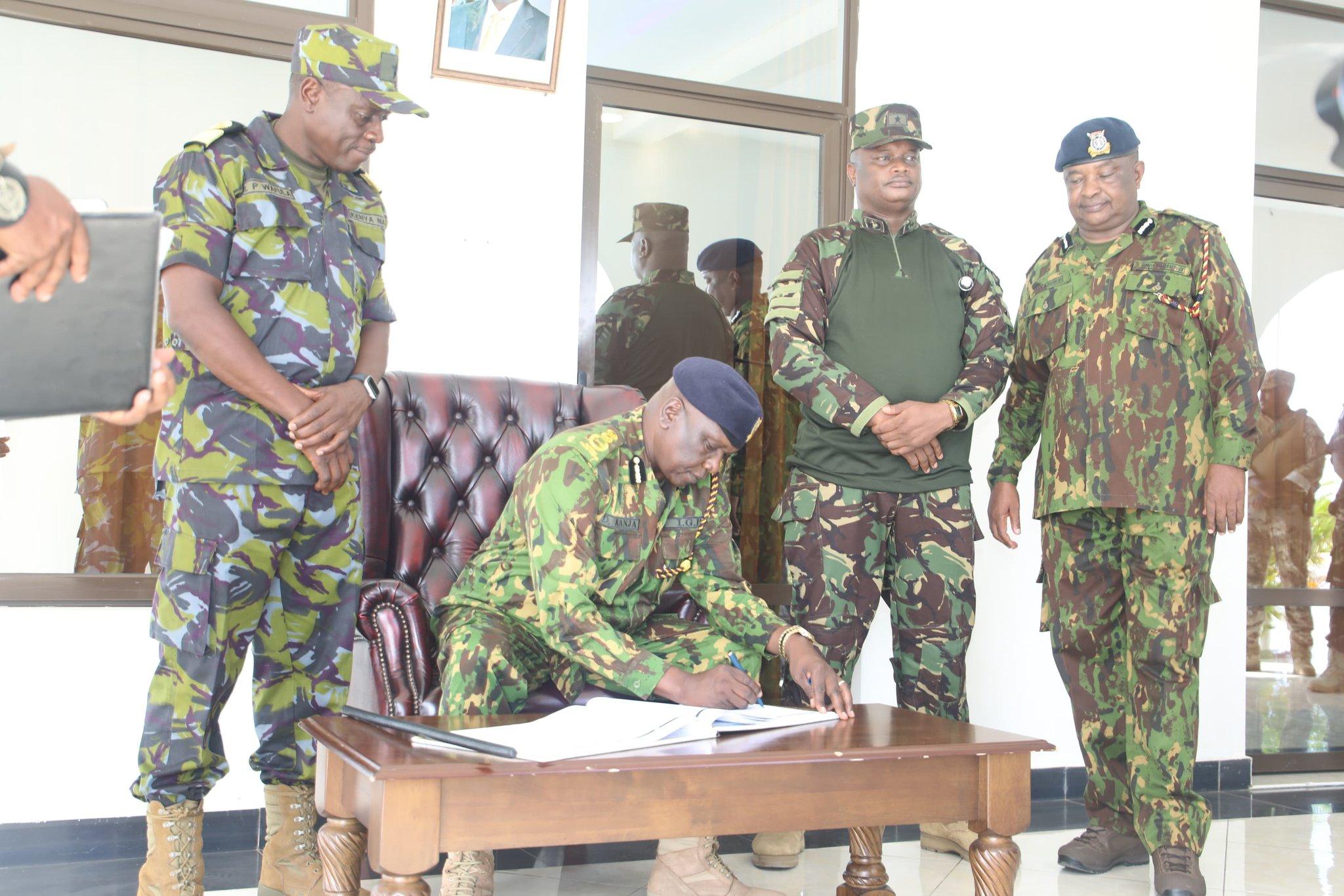 IG Kanja evaluates security in Lamu and Boni