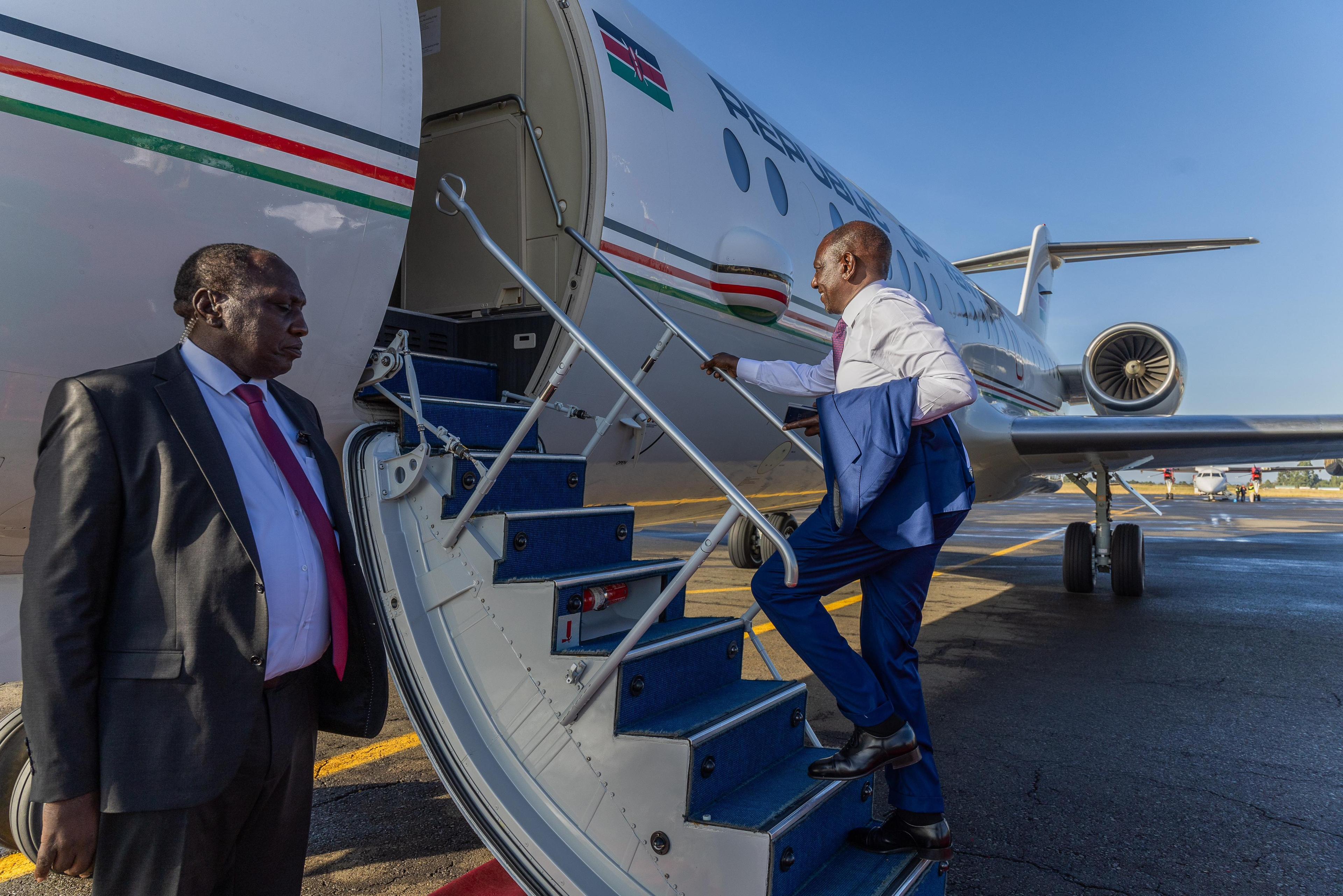 Ruto jets out for AU Agriculture summit in Kampala