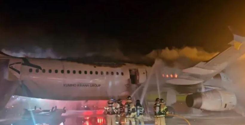 South Korea plane fire causes mass evacuation