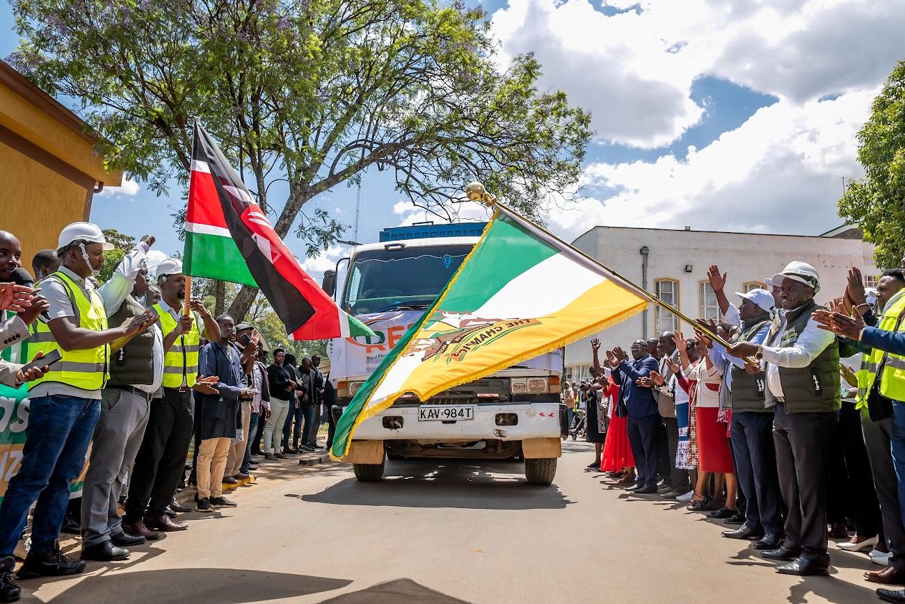 REREC, Governor Bii flag off electrification materials for Uasin Gishu