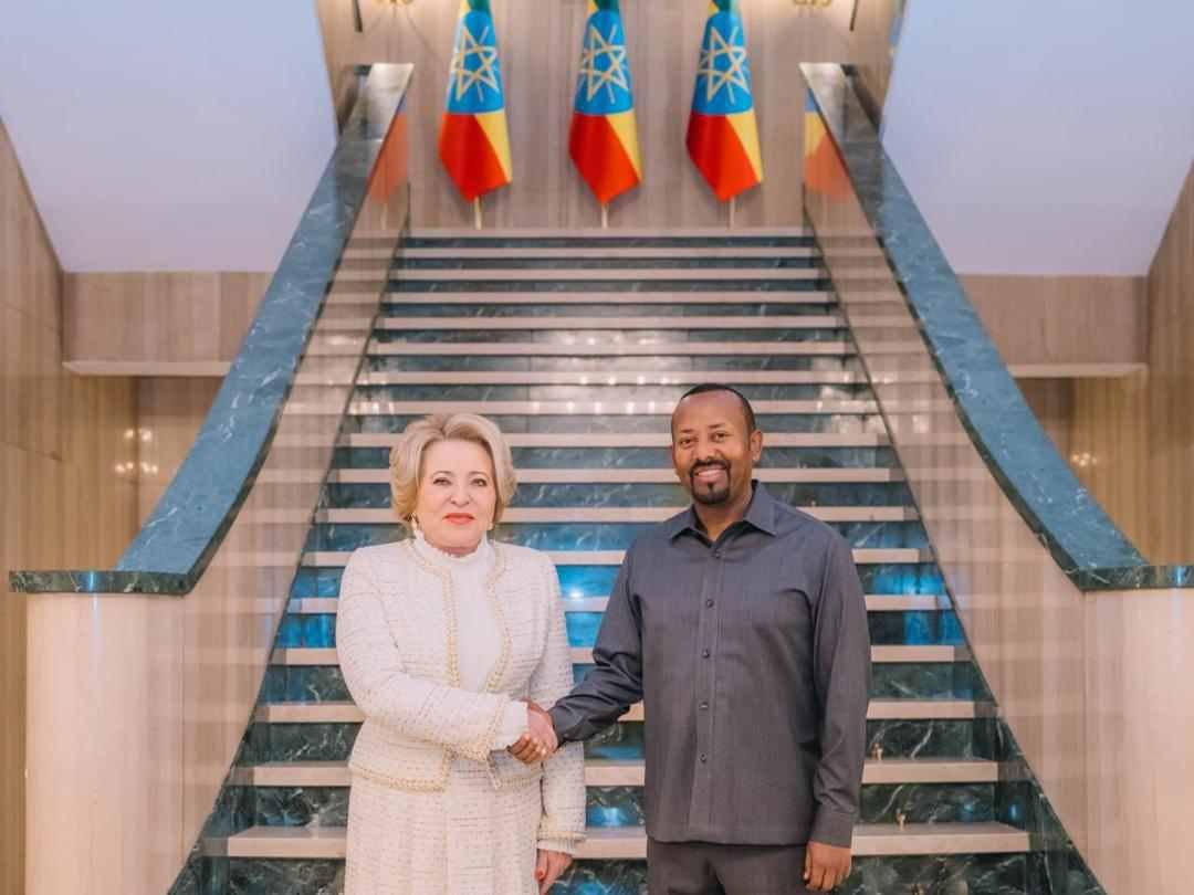 Russian federation council speaker Matvienko meets Ethiopian PM