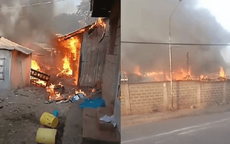 Shauri Moyo Police Station burnt as chaos over shooting incident escalate