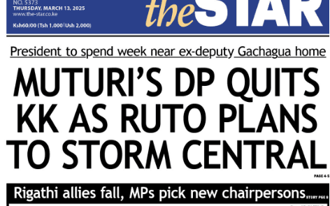 News Briefs: Muturi's DP quits KK as Ruto plans to storm Central