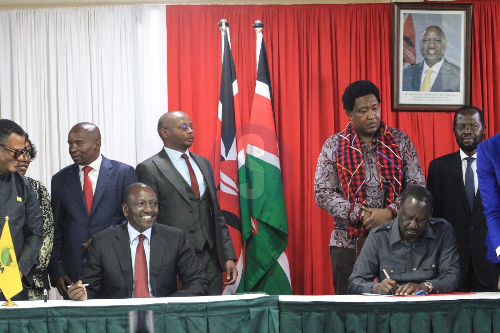 Ruto, Raila sign deal to work together