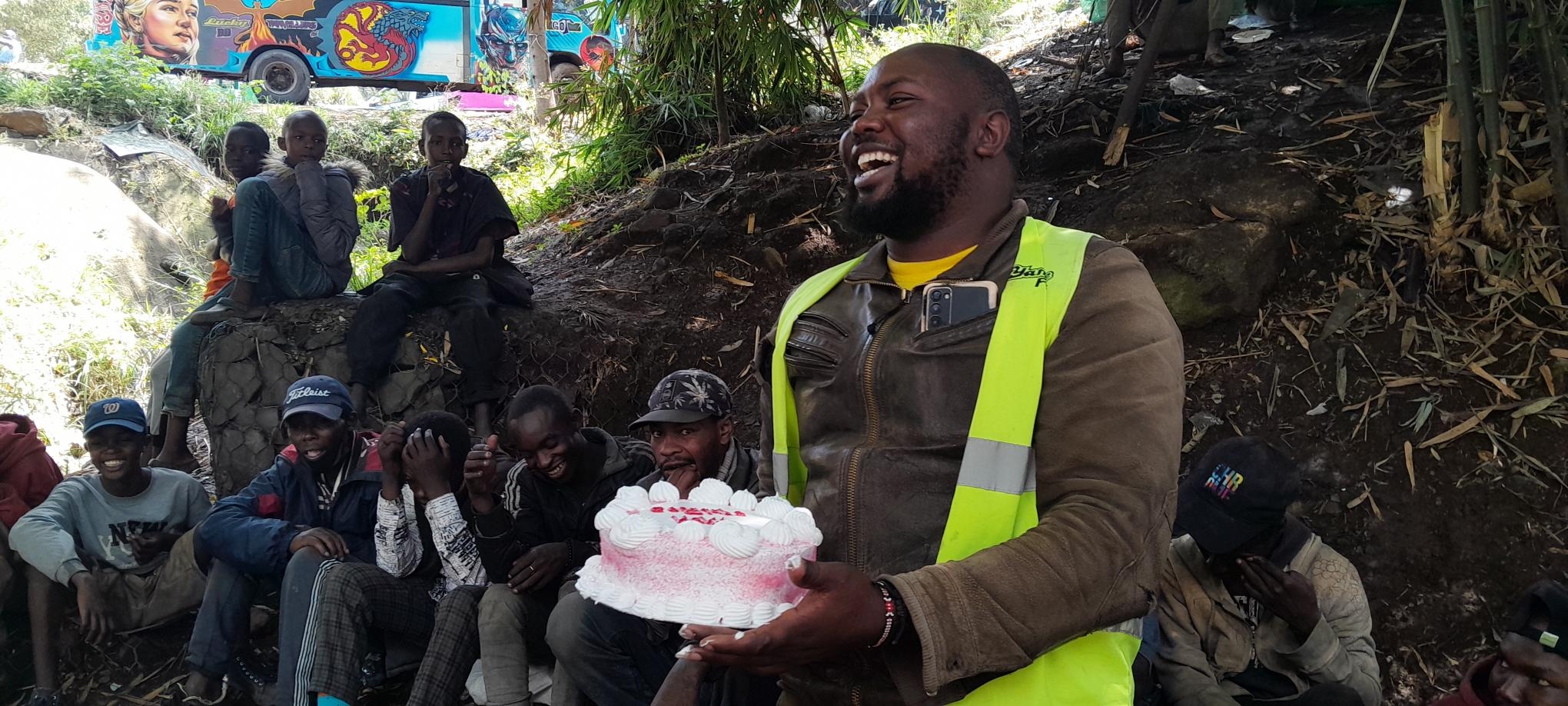 Boda boda rider feeds hope to street children