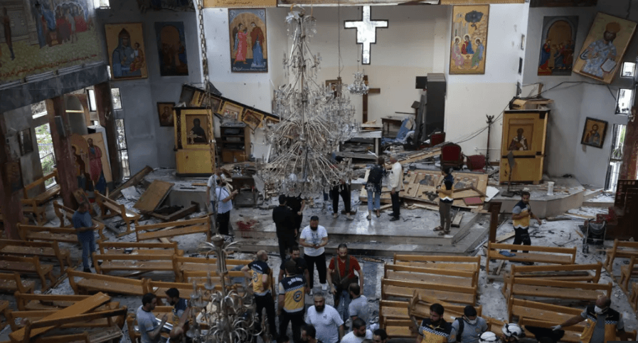 Suicide bombing at Damascus church kills 22