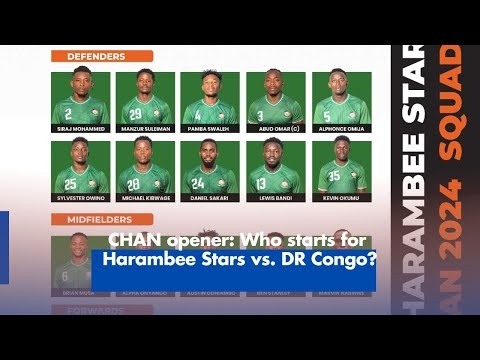 CHAN opener: Who starts for Harambee Stars vs. DR Congo?