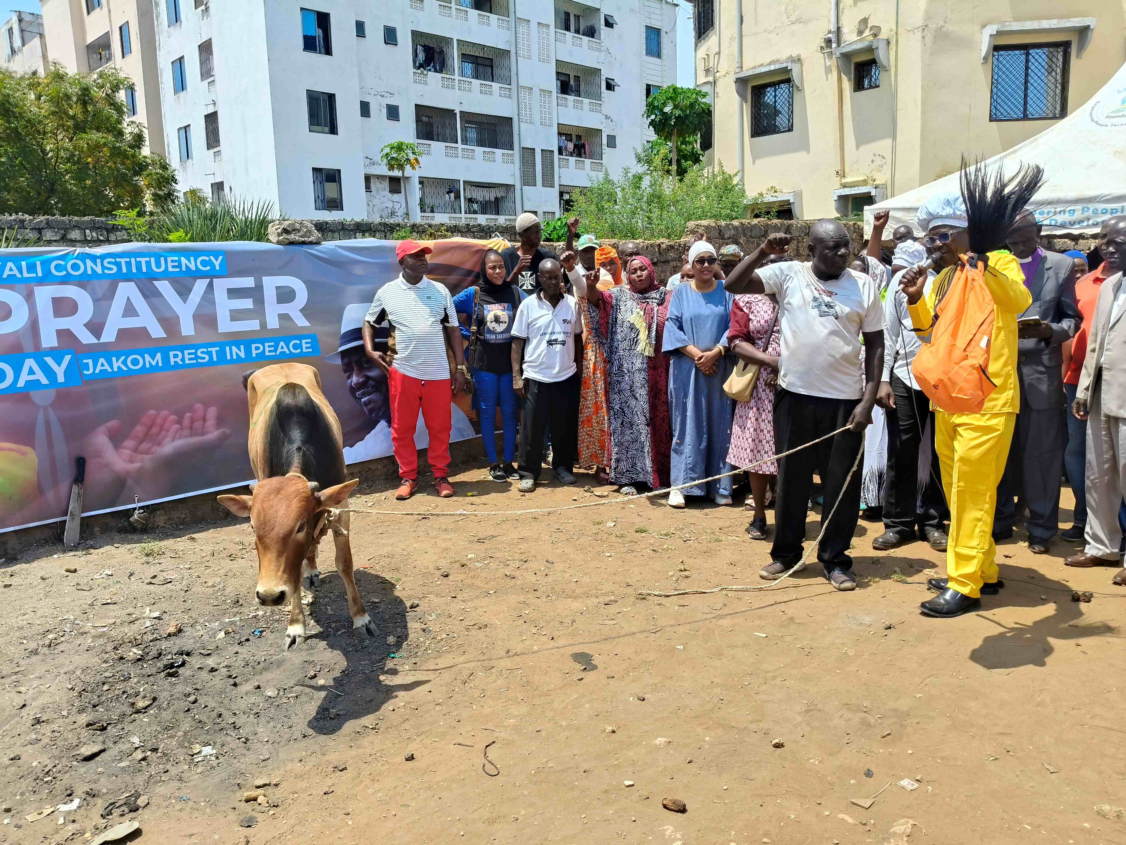 Nyali residents feast, dance to mourn Raila