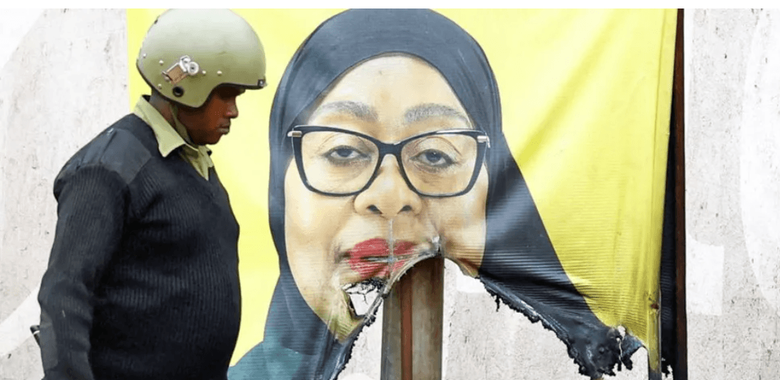 Election protesters defy army chief in third day of Tanzania unrest