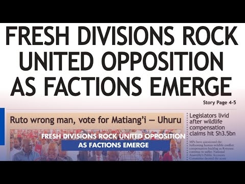 Fresh divisions rock united opposition as factions emerge