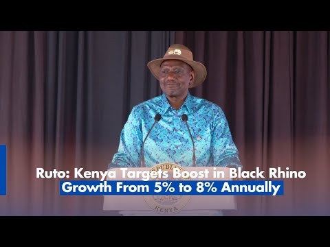 Ruto: Kenya Targets Boost in Black Rhino Growth From 5% to 8% Annually